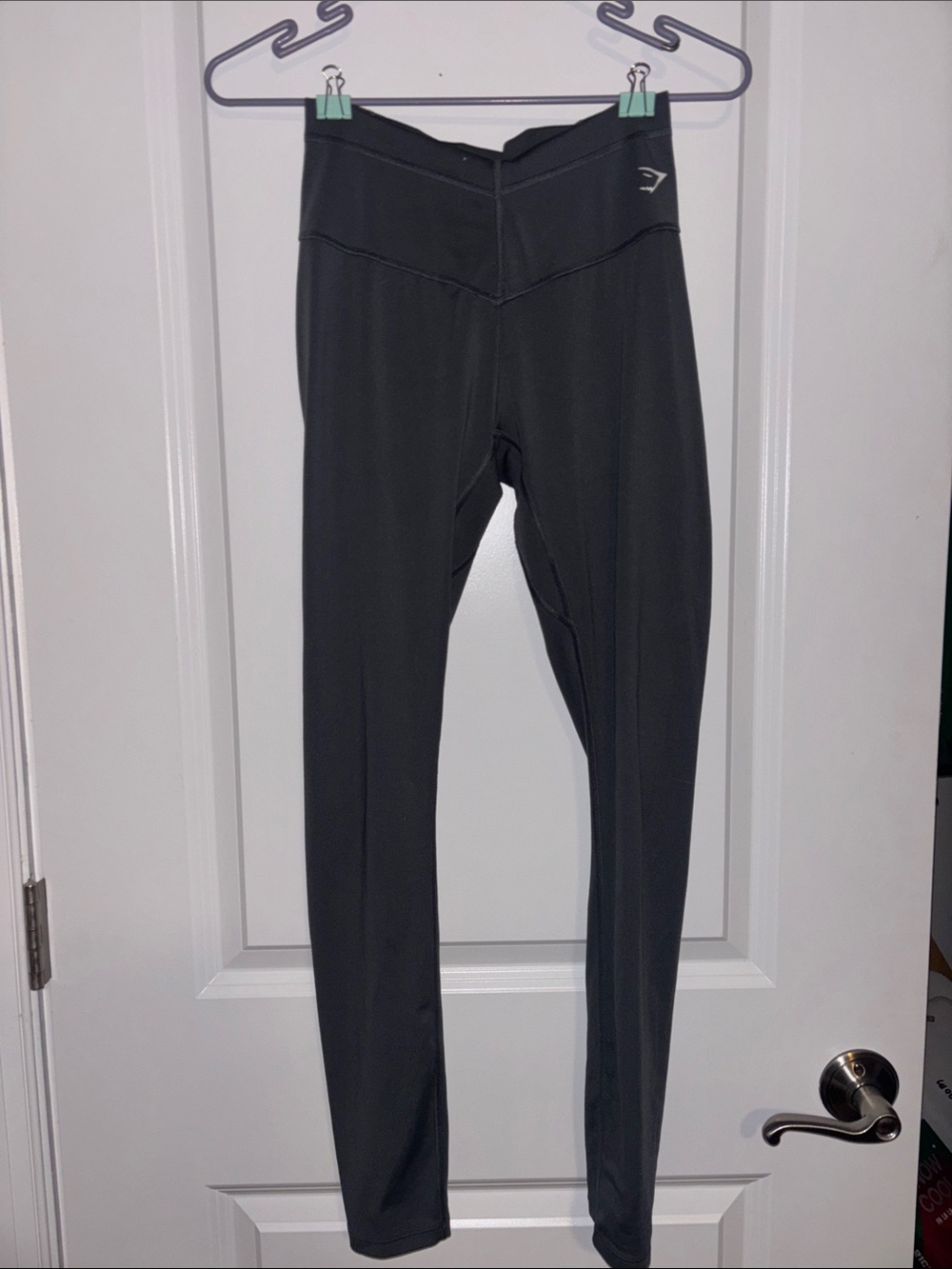 Gymshark Dark gray/green High-Rise Performance Leggings